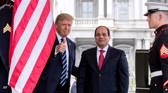 الرئيس الأمريكي دونالد ترامب والرئيس المصري عبدالفتاح السيسي.(أرشيف)
