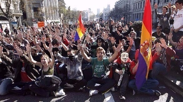 مظاهرات سابقة في إسبانيا (أرشيف)