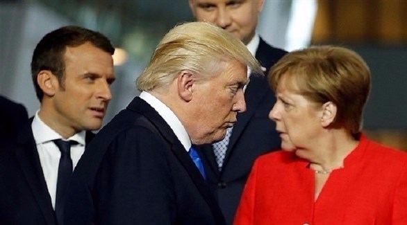 المستشارة الألمانية أنجيلا ميركل والرئيس الأمريكي دونالد ترامب (أرشيف)