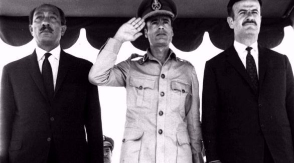 الرؤساء الأسد والقذافي والنميري.(أرشيف)