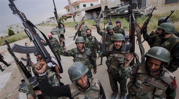 جنود سوريون في حي جوبر (أرشيف)
