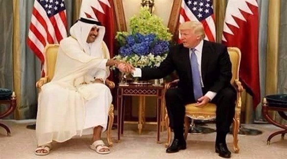 الرئيس الأمريكي دونالد ترامب وأمير قطر الشيخ تميم بن حمد.(أرشيف)
