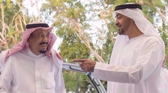 محمد بن زايد والملك السعودي