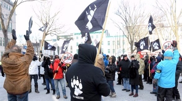 مظاهرة لمنظمة "لاموت" الكندية اليمينية المتطرفة (أرشيف)