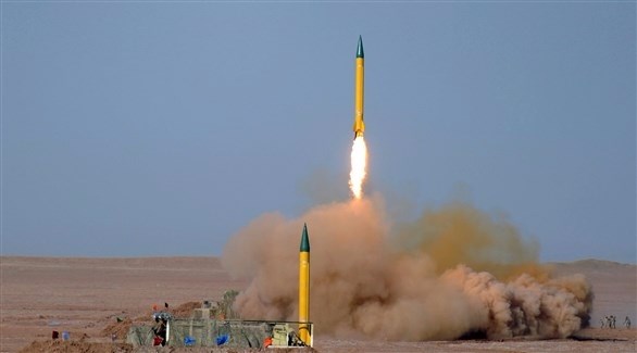 صورة لما يعتقد أنه تجارب لصواريخ باليستية إيرانية.(أرشيف)