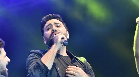 تامر حسني من حفله الغنائي في ثاني ليالي العيد (المصدر)