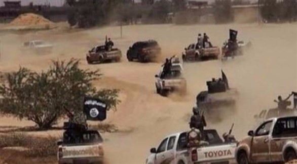 قافلة لمقاتلي داعش في دير الزور.(أرشيف)