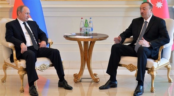 الرئيس الروسي بوتين ونظيره الأذربيجاني علييف (أرشيف)