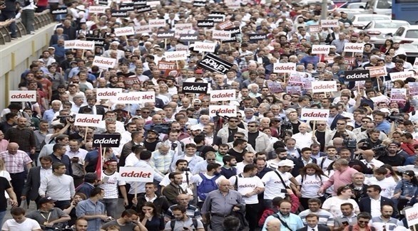 مسيرة العدالة المعارضة للريس التركي رجب طيب أردوغان.(أرشيف)