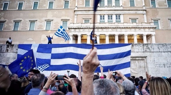 جانب من إحدى التظاهرات في اليونان ضد التقشف أمام البرلمان (أرشيف)