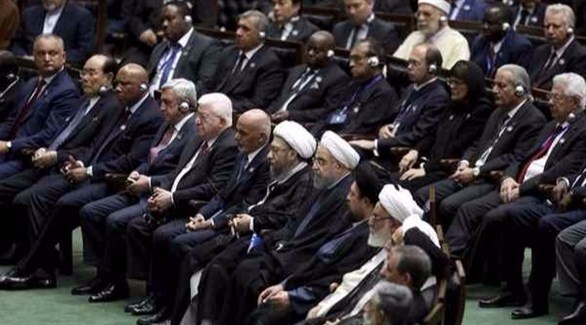 زعماء إيرانيون ودوليون يحضرون مراسم أداء اليمين للرئيس حسن روحاني في طهران.(أرشيف)