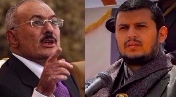 زعيم الحوثيين عبدالملك الحوثي والرئيس اليمني المخلوع علي عبدالله صالح (أرشيف)