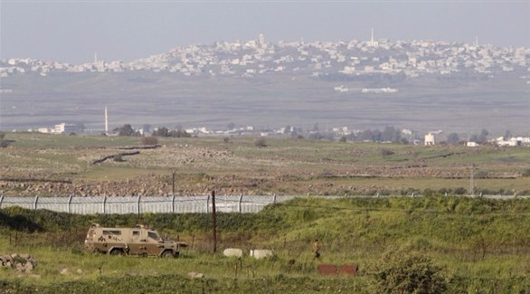 دبابة إسرائيلية في الجانب المحتل من هضبة الجولان.(أرشيف)