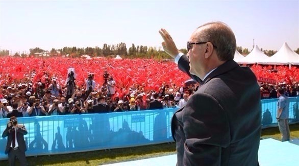 الرئيس التركي رجب طيب أردوغان في مالازغيرت عند الحدود الأرمنية – التركية. (أرشيف)