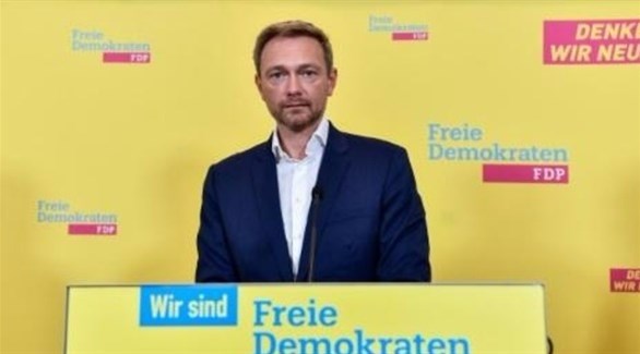زعيم الديموقراطيين الأحرار والمرشح الرئيسي في الانتخابات البرلمانية الألمانية كريستيان ليندنر (أ ف ب)