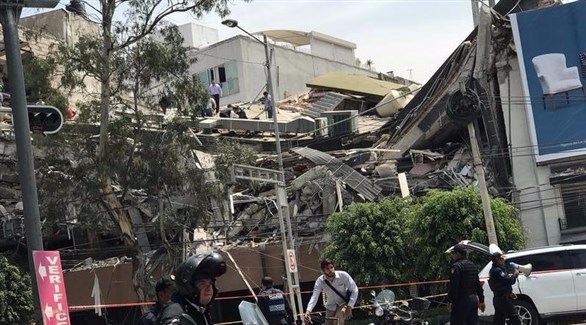 جانب من الدمار إثر الزلزال في المكسيك (أرشيف)
