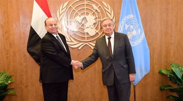 الأمين العام للأمم المتحدة والرئيس اليمني (سبأ)
