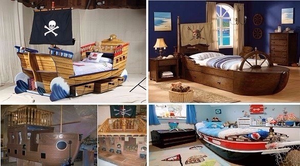 أفكار لتصميم سرير الطفل بوحي من عالم القراصنة (أميزنغ إنتيرير ديزاين)