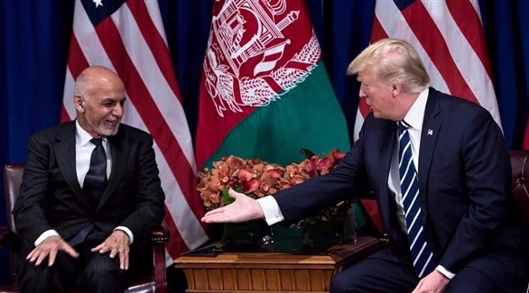 الرئيسان الأمريكي دونالد ترامب والأفغاني أشرف غاني.(أرشيف)