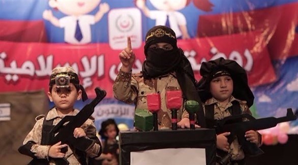 أطفال بأزياء عسكرية في غزة.(أرشيف)