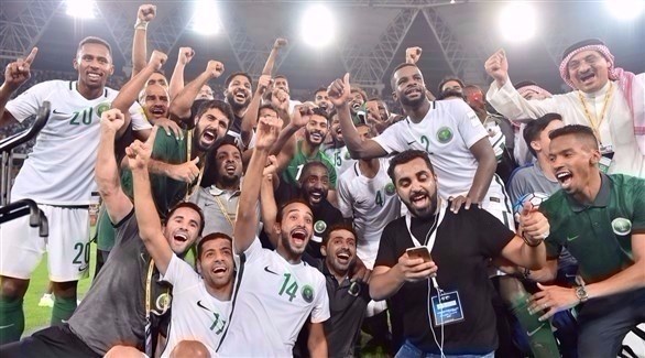 فرحة المنتخب السعودي (تويتر)