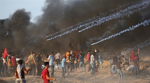 مسيرة العودة شرقي غزة (المصدر)