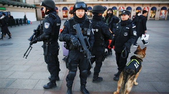 عناصر من الشرطة الصينية في بكين (أرشيف)