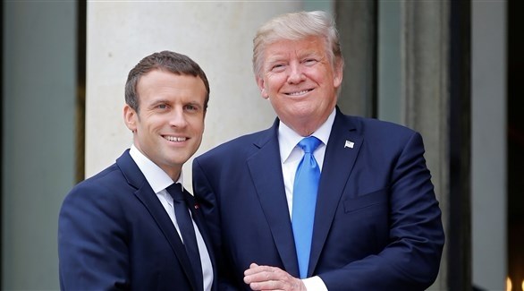 الرئيس الأمريكي ترامب ونظيره الفرنسي ماكرون (أرشيف)