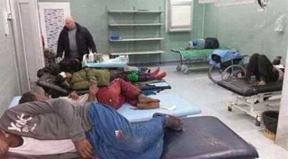 مجموعة من المهاجرين غير الشرعيين يتلقون العلاج في ليبيا 