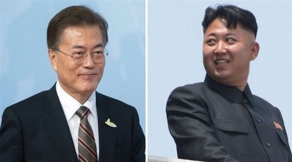 رئيس كوريا الجنوبية مون ونظيره الكوري الشمالي كيم (أرشيف)