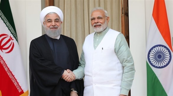 الرئيس الإيراني روحاني ورئيس الوزراء الهندي مودي (أرشيف)