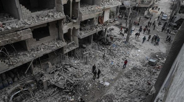 بعض الدمار في الغوطة الشرقية (أرشيف)