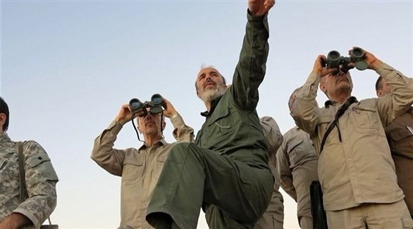 قادة إيرانيون على إحدى الجبهات في سوريا.(أب)