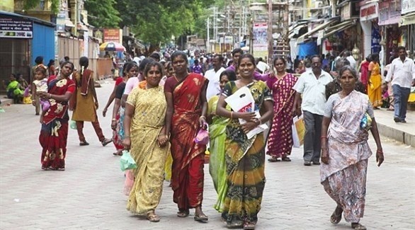 نساء في ولاية التاميل الهندية (ديلي ميل)