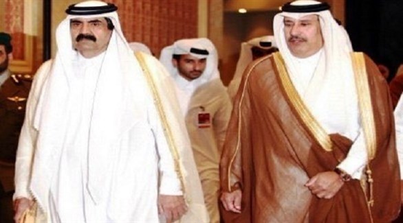 زعيما تنظيم الحمدين حمد بن خليفة و حمد بن جاسم (أرشيف)