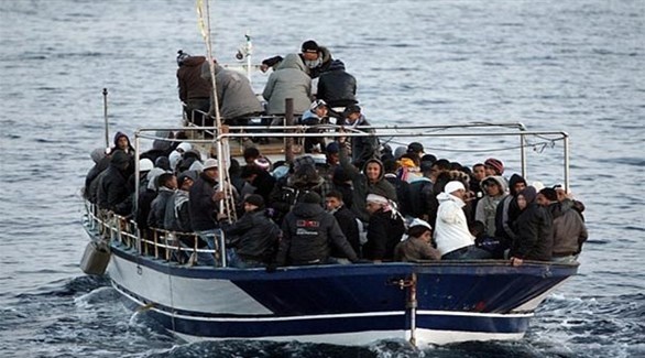 مهاجرون قرب سواحل ليبيا (أرشيف)