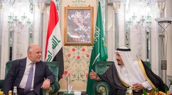 العاهل السعودي الملك سلمان بن عبد العزيز ورئيس الوزراء العراقي حيدر العبادي (أرشيف)