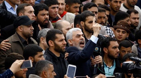 قادة من حماس في مسيرة العودة في غزة.(أرشيف)