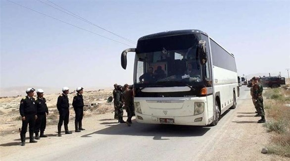 حافلة تنقل مسلحين في سوريا إلى شمال البلاد (سانا)