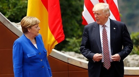 الرئيس الأمريكي ترامب والمستشارة الألمانية ميركل (أرشيف)