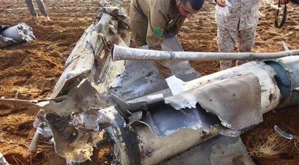 صاروخ حوثي دمرته الدفاعات السعودية(أرشيف)