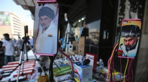 صور للزعيم الشيعي العراقي مقتدى الصدر في بغداد.(أرشيف)