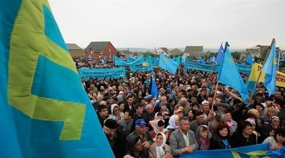 مظاهرة احتجاج لتتار القرم ضد روسيا (أرشيف)