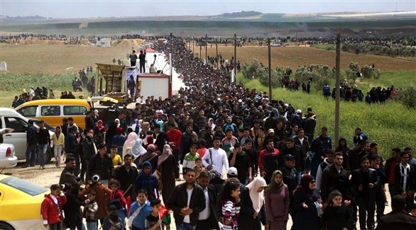 من مسيرات مليونية العودة في قطاع غزة(أرشيف)