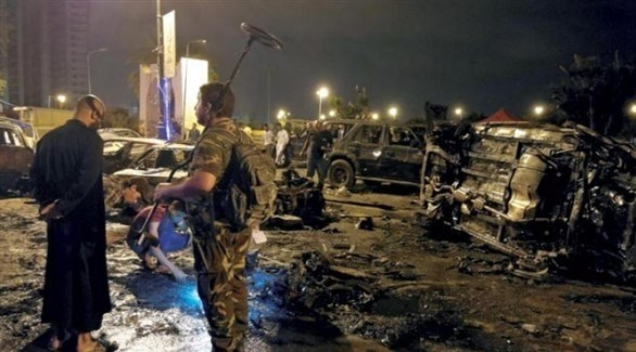 الانفجار الإرهابي في مدينة بنغازي الليبية (أرشيف)