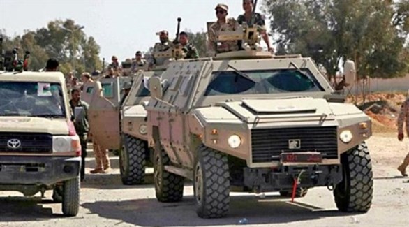 قافلة عسكرية للجيش الليبي في محيط درنة (أرشيف)