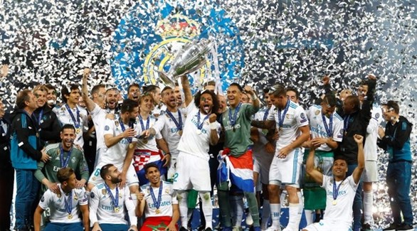 لحظة تتويج ريال مدريد ببطولة دوري أبطال أوروبا (رويترز)
