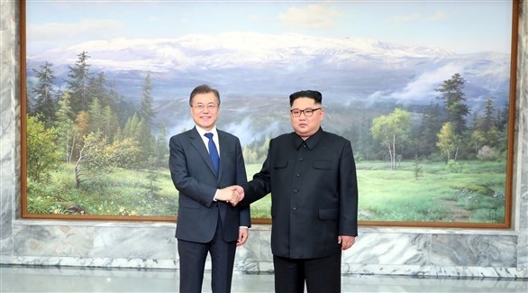 رئيس كوريا الجنوبية مون وزعيم كوريا الشمالية كيم (أرشيف)