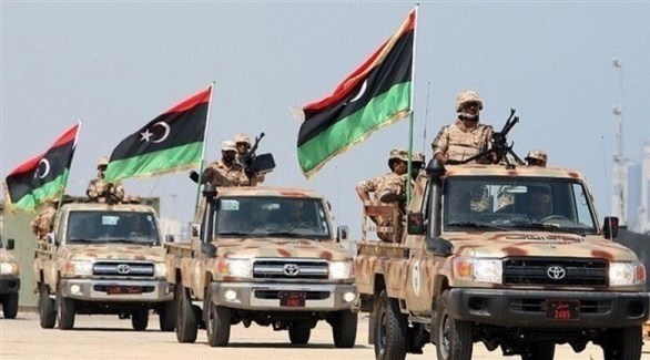 قافلة عسكرية للجيش الوطني الليبي (أرشيف)