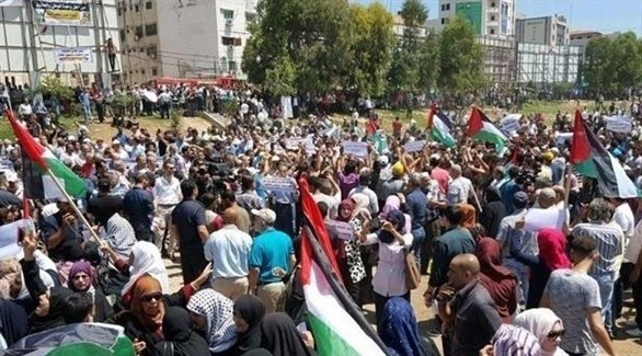 جانب من المسيرة في فلسطين 